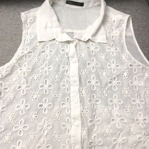 Suzy Shier sleeveless ivory tops XL
